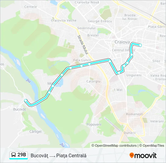29B Bus Line Map