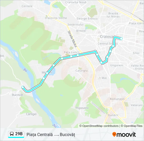 29B Bus Line Map
