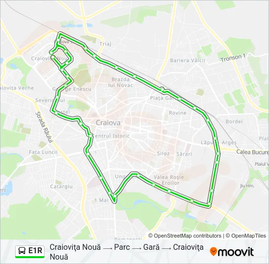 E1R Bus Line Map