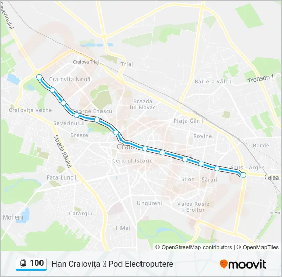 100 Light Rail Line Map