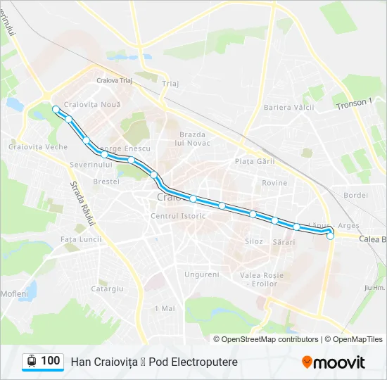100 Light Rail Line Map