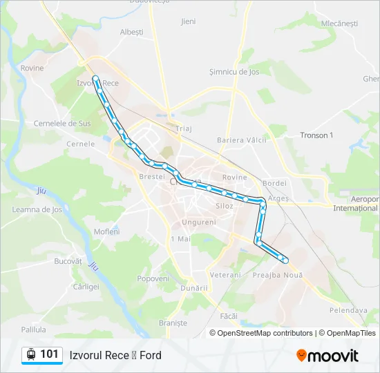 101 Light Rail Line Map
