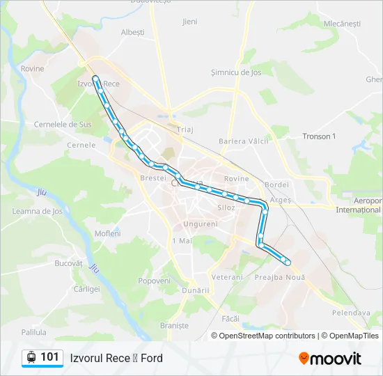 101 Light Rail Line Map