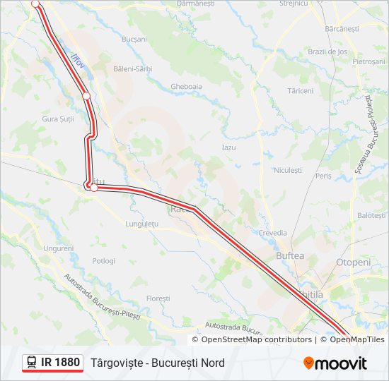 IR 1880 Route: Schedules, Stops & Maps - Târgoviște - București Nord