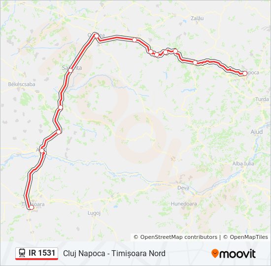 engineer Peck harpoon ir 1531 Route: Schedules, Stops & Maps - Cluj Napoca - Timișoara Nord  (Updated)
