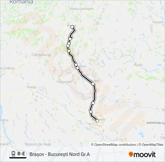 R-E train Line Map