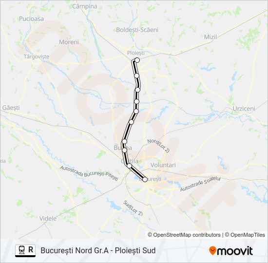 R train Line Map