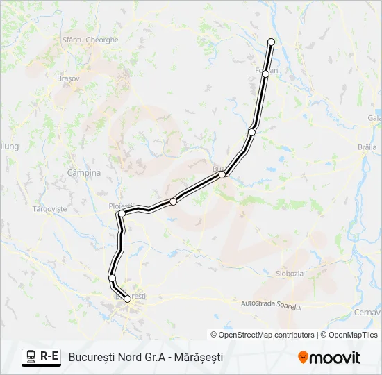 R-E Train Line Map
