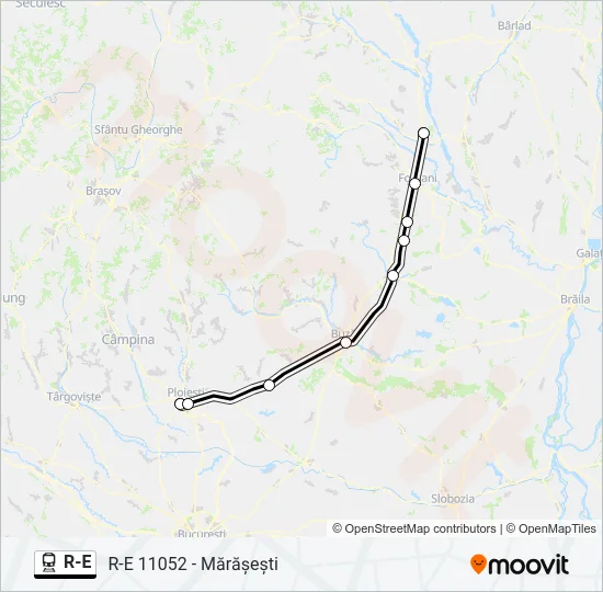 R-E Train Line Map