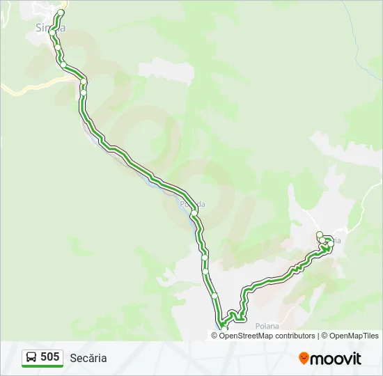 505 Bus Line Map