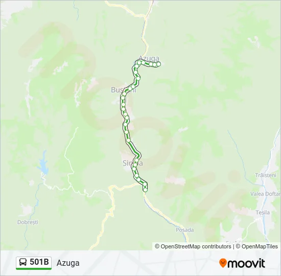 501B Bus Line Map