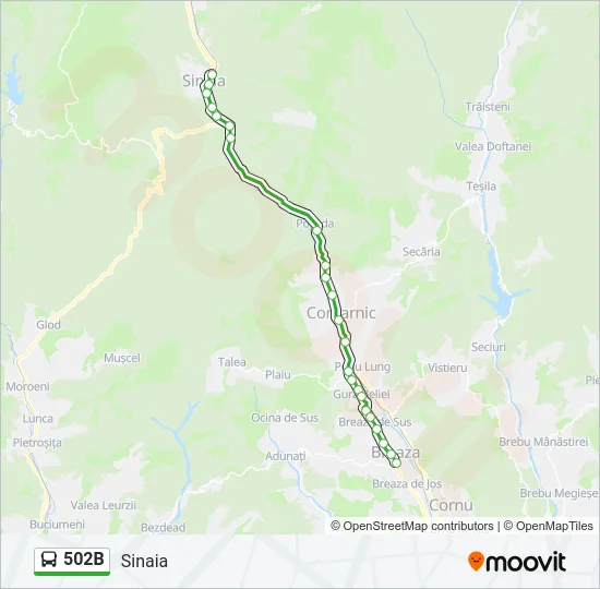 502B Bus Line Map