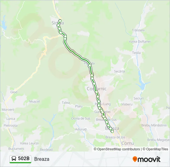 502B Bus Line Map
