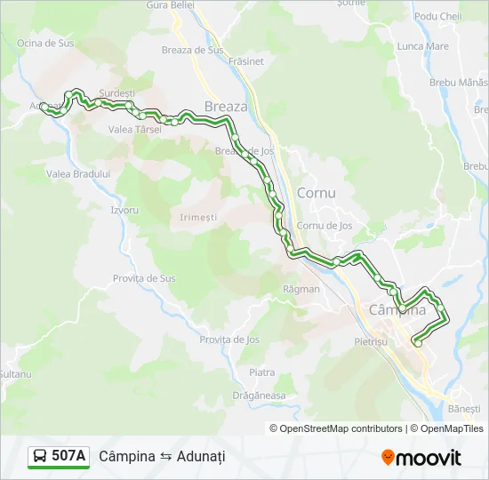 507A Bus Line Map