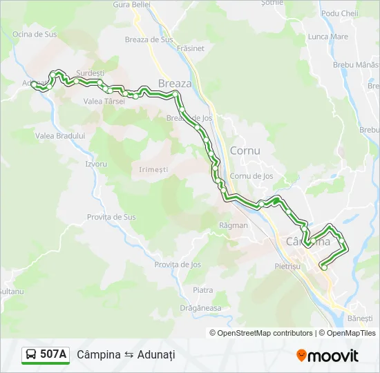 507A Bus Line Map