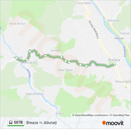 507B Bus Line Map