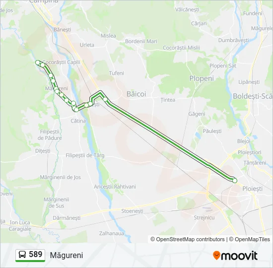 589 Bus Line Map