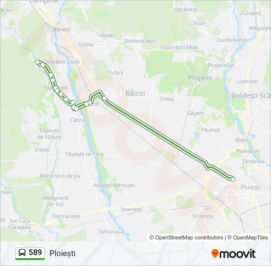 589 Bus Line Map