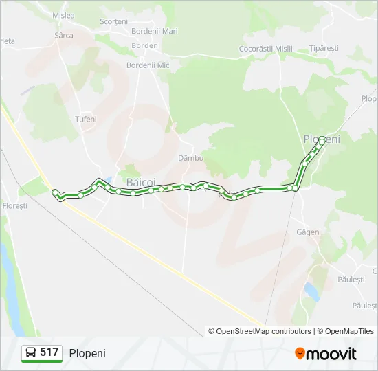 517 Bus Line Map