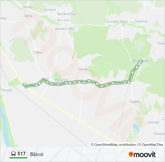 517 Bus Line Map