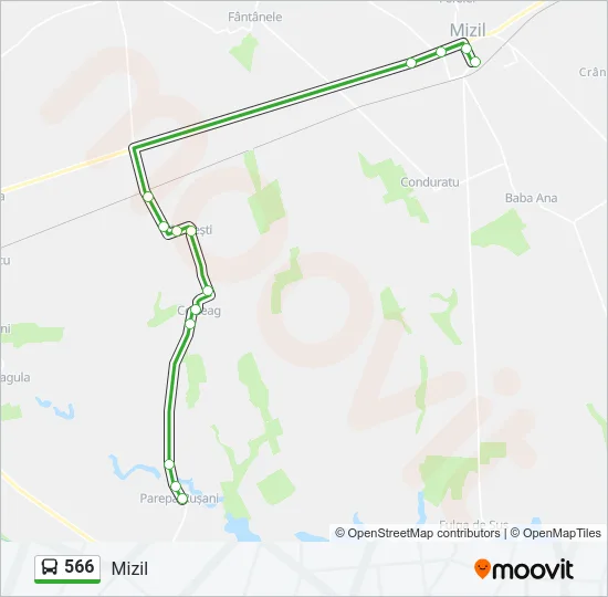 566 Bus Line Map