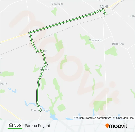 566 Bus Line Map