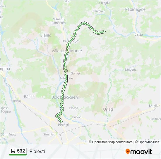 532 Bus Line Map