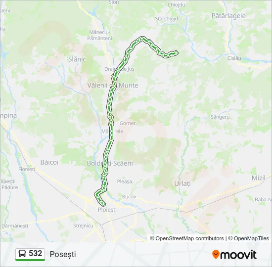 532 Bus Line Map