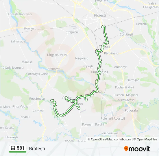 581 Bus Line Map