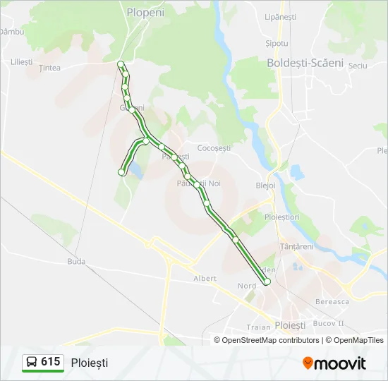 615 Bus Line Map