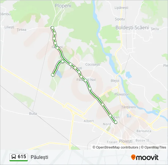 615 Bus Line Map