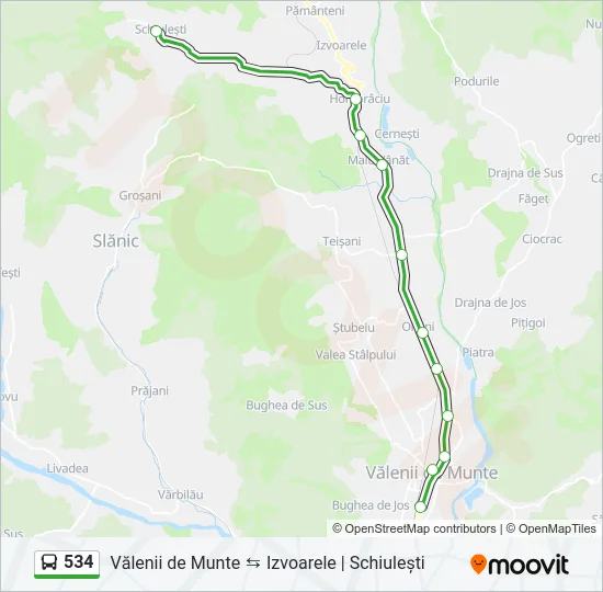 534 Bus Line Map