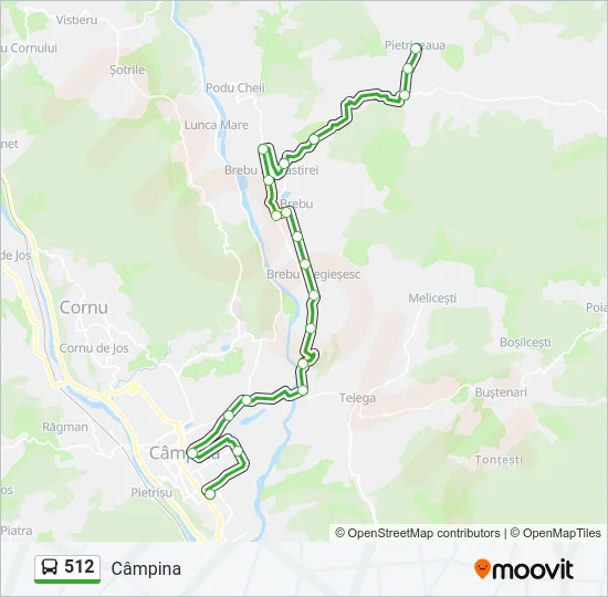 512 Bus Line Map