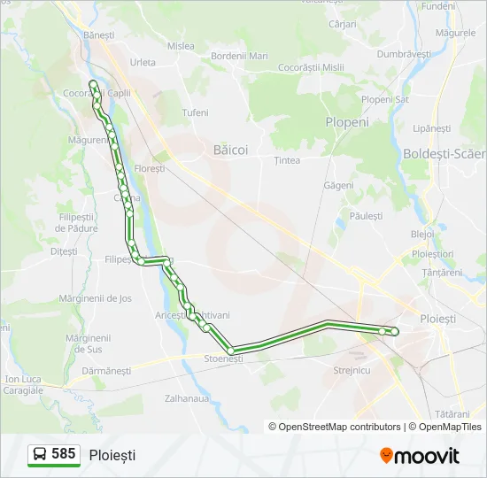585 Bus Line Map