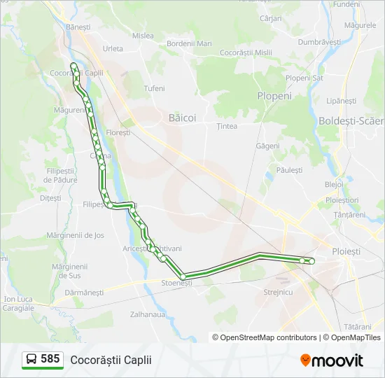 585 Bus Line Map
