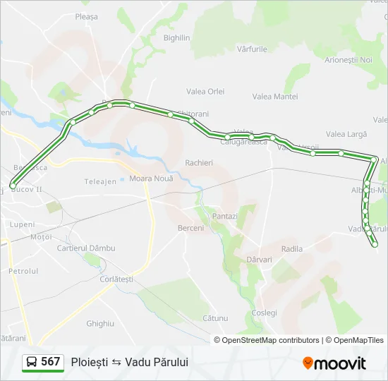 567 Bus Line Map