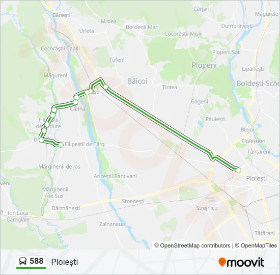 588 Bus Line Map
