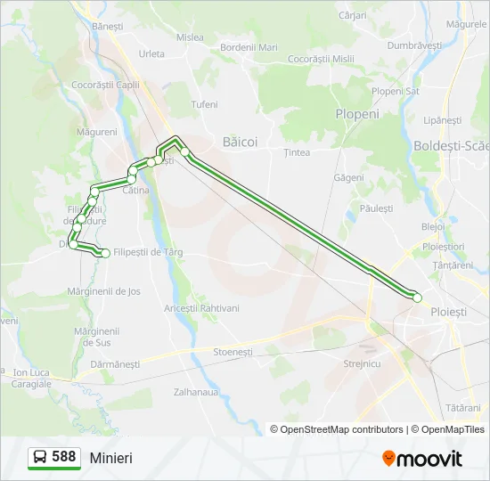588 Bus Line Map