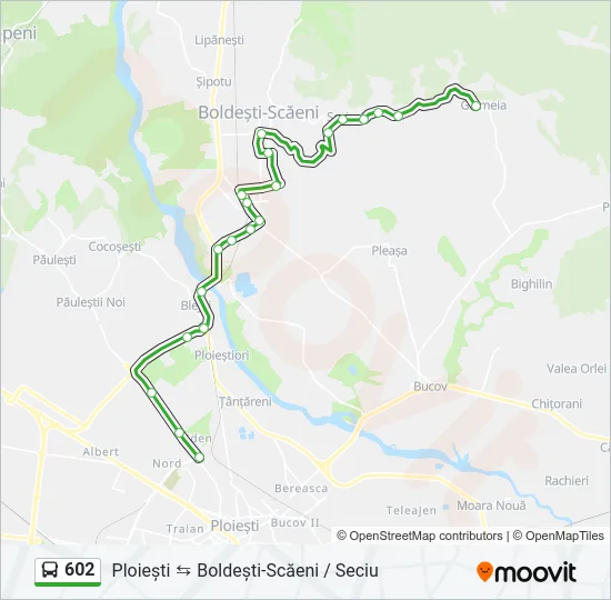 602 Bus Line Map