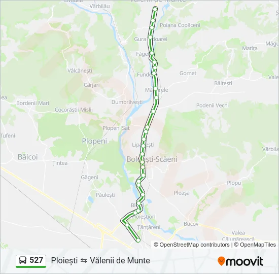 527 Bus Line Map