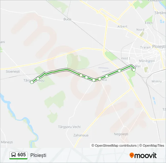 605 Bus Line Map