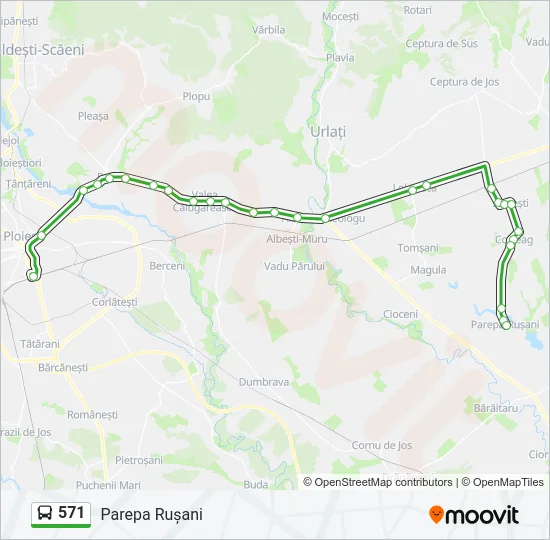 571 Bus Line Map