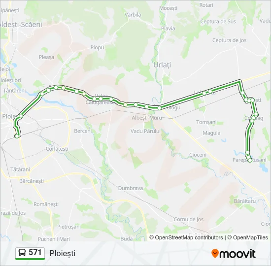 571 Bus Line Map