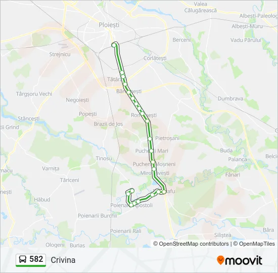 582 Bus Line Map
