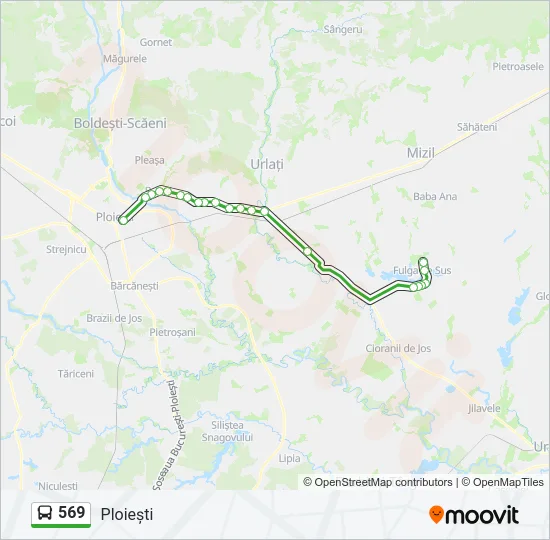 569 Bus Line Map