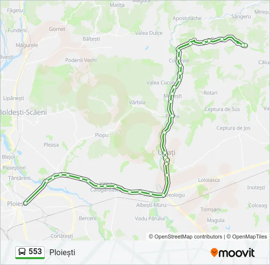553 Bus Line Map