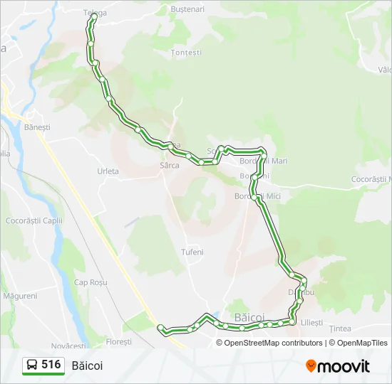 516 Bus Line Map