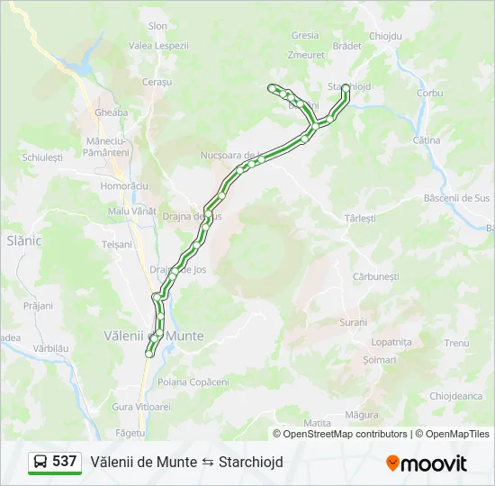 537 Bus Line Map