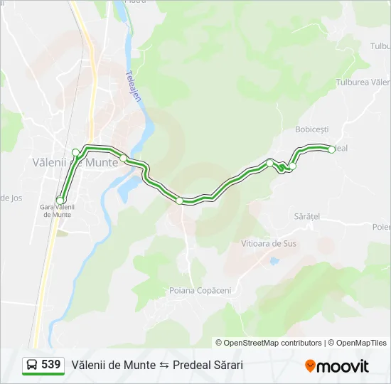 539 Bus Line Map