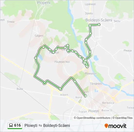 616 Bus Line Map